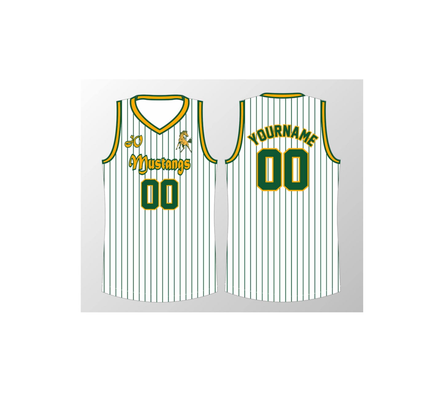 J.O. Mustangs "Stripe" Basketball Jersey