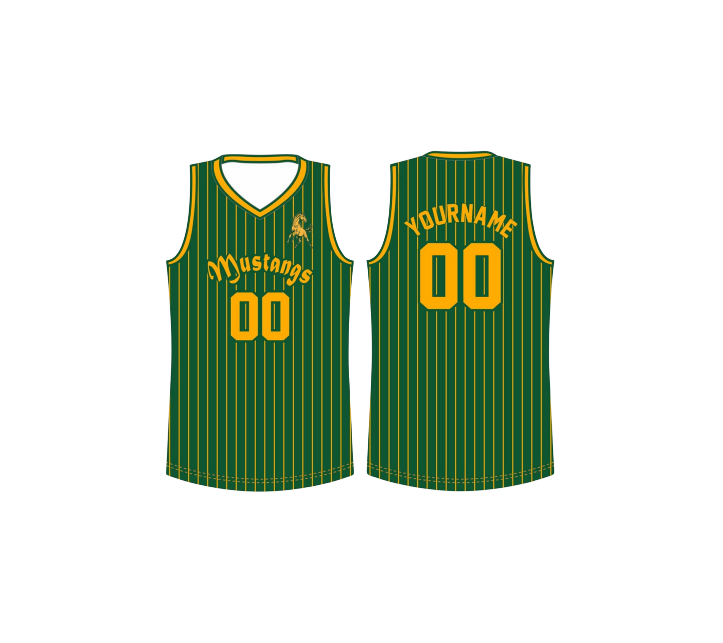 J.O. Mustangs "Stripe" Basketball Jersey