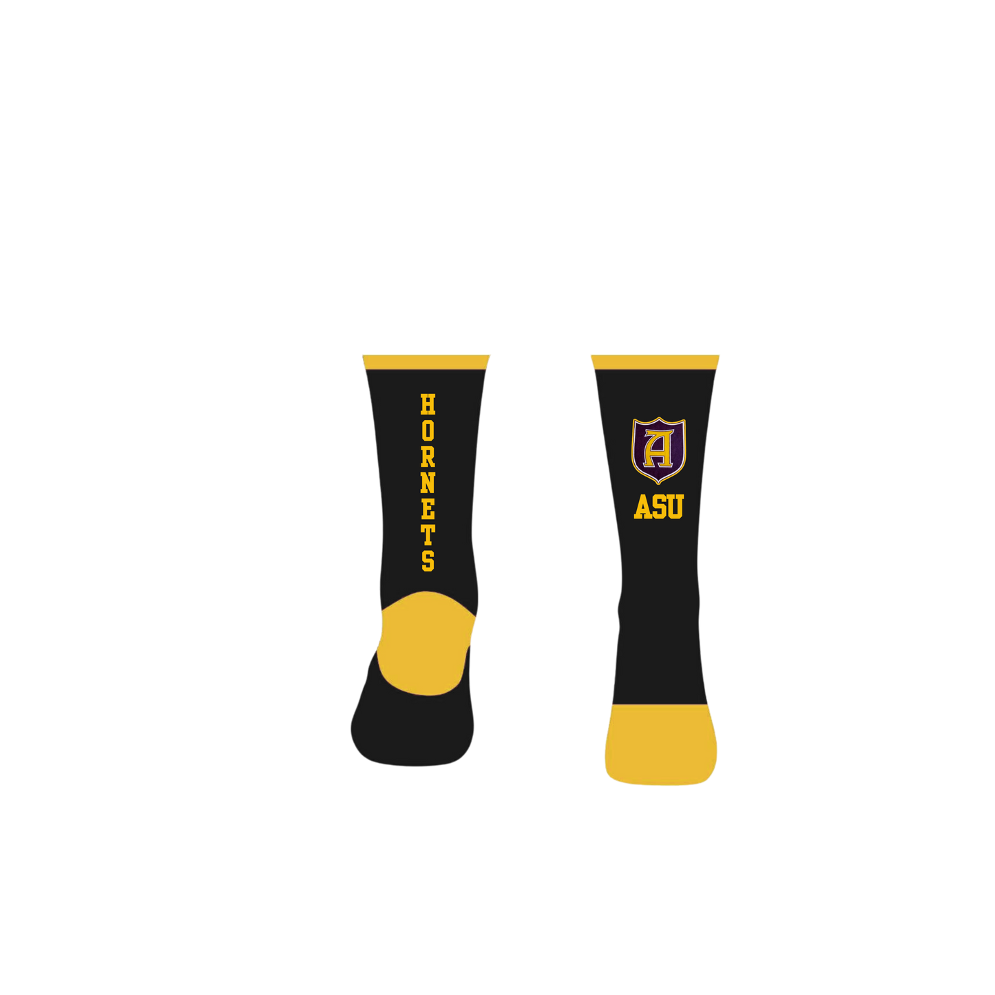 ASU Black Crew Socks