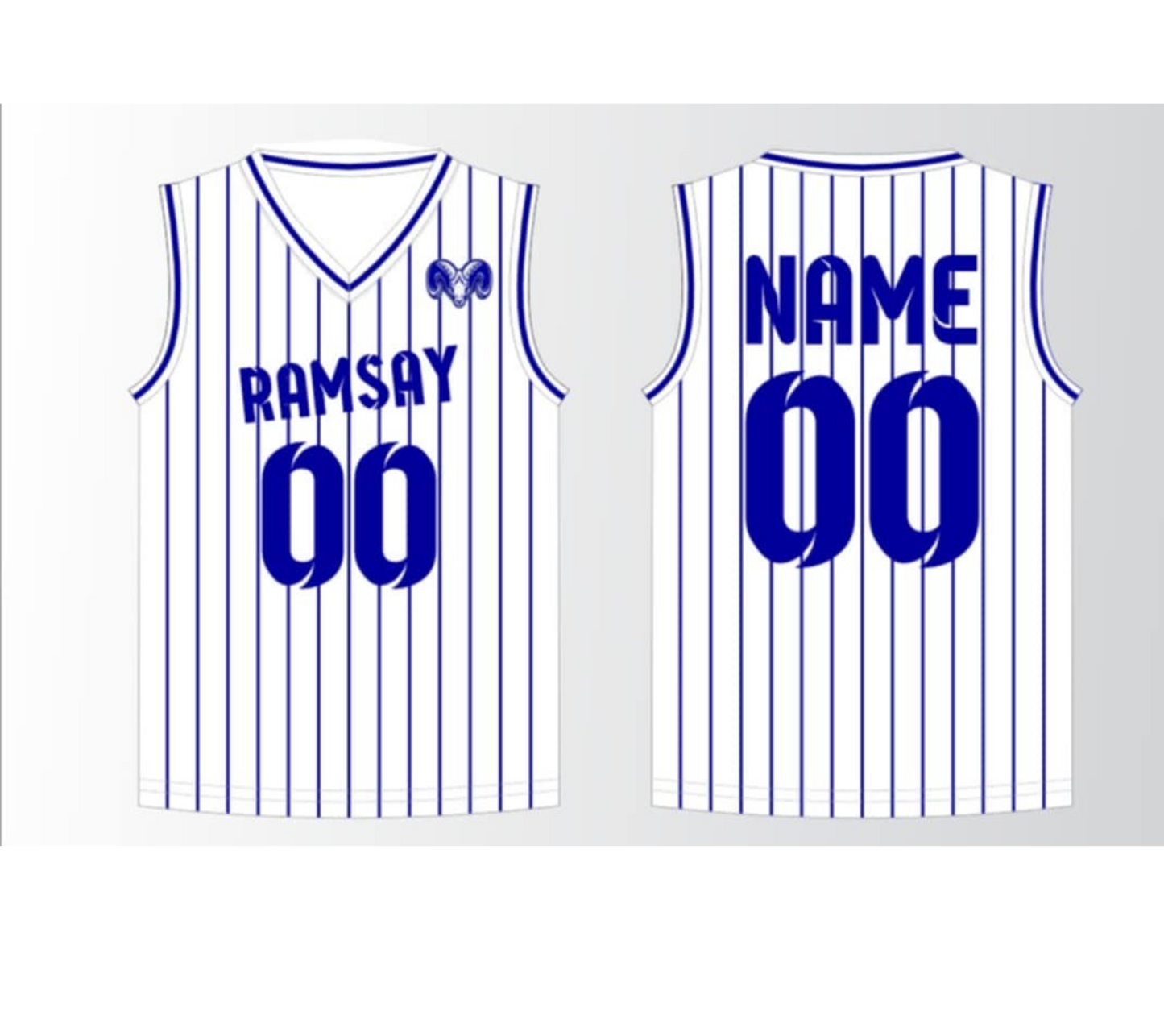 Ramsay “Pinstripe” Basketball Jersey