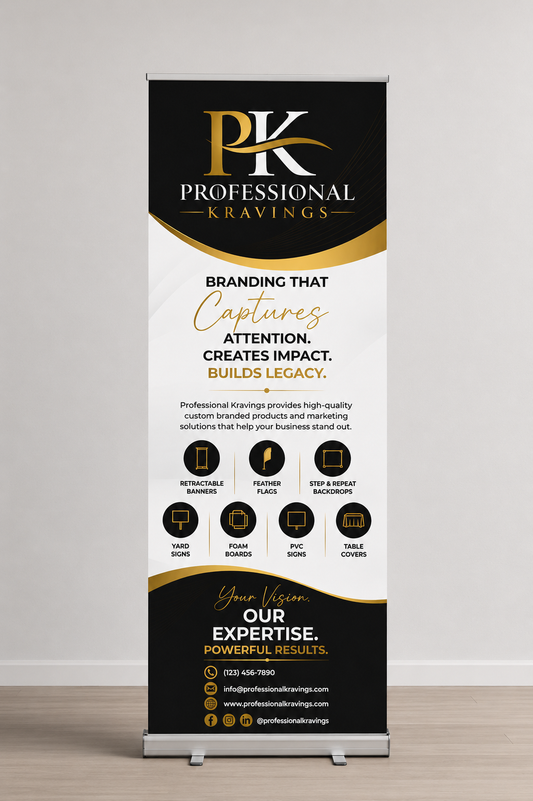 Retractable Banner 33" w x 81" h