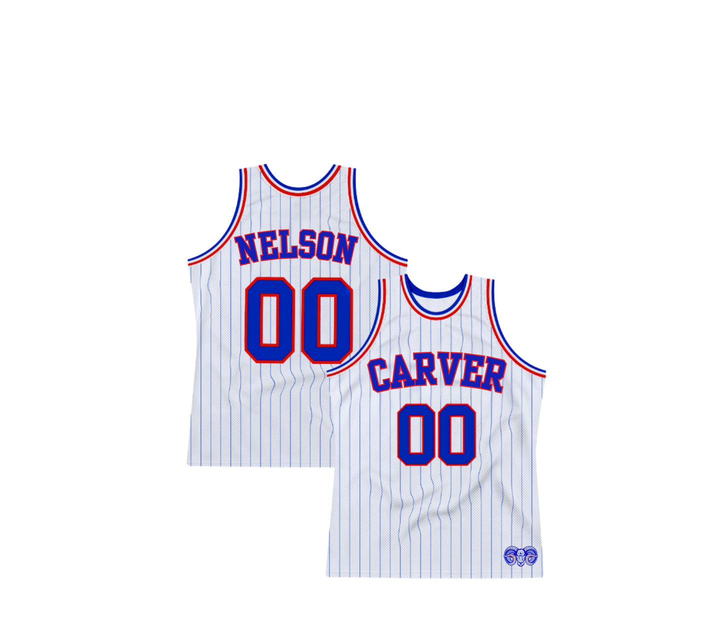 Rams Striped Basketball Jersey