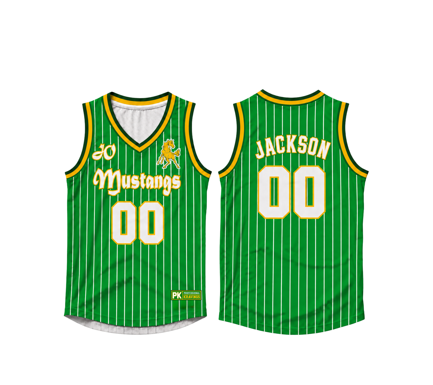 Mustangs Striped Basketball