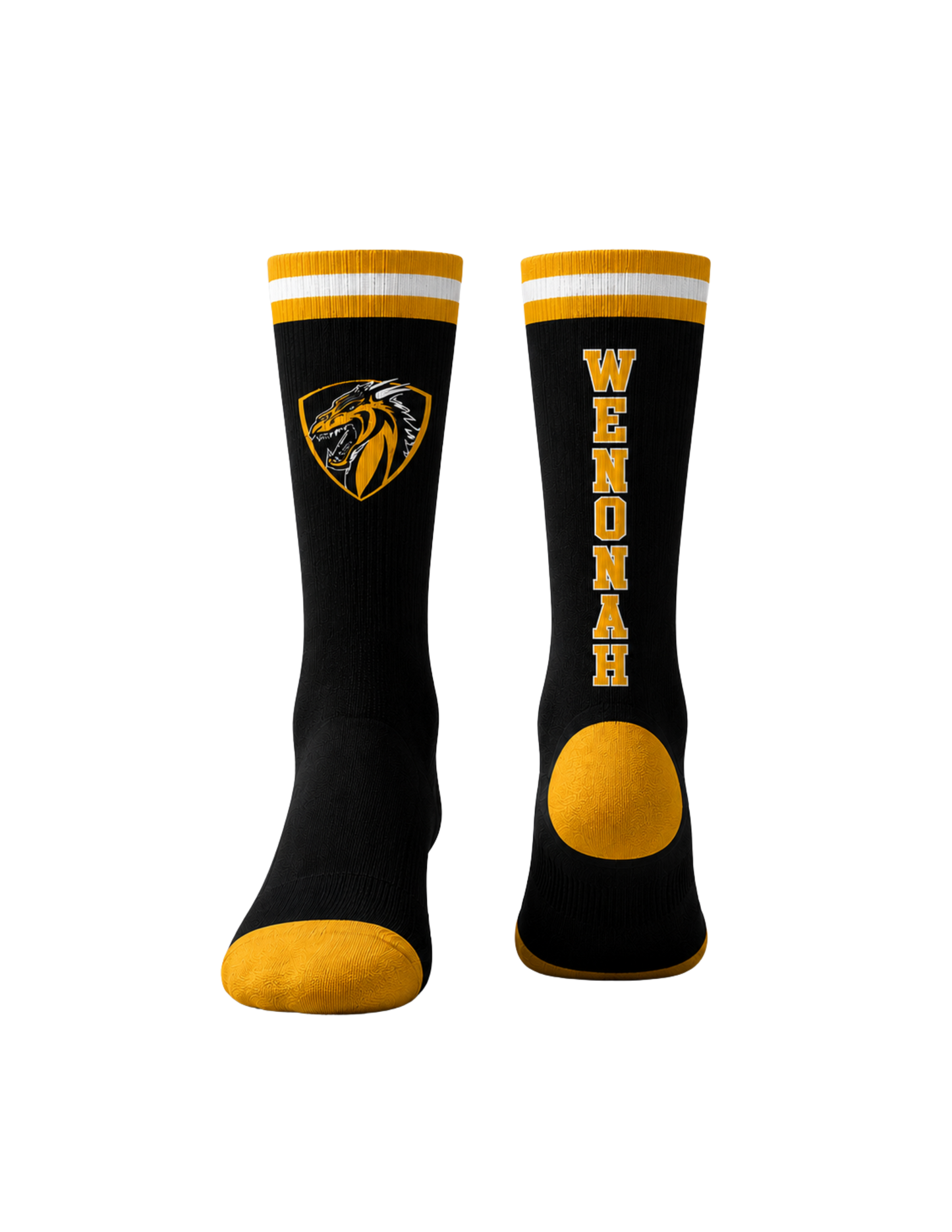 Dragon Crew Socks (White)