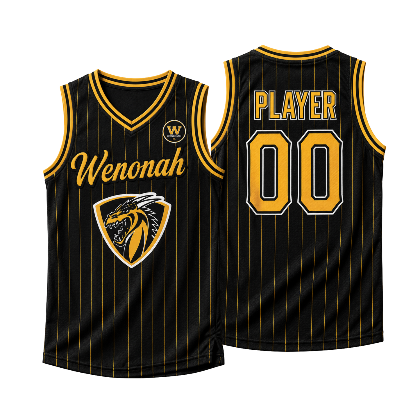 Wenonah Striped Basketball Jersey