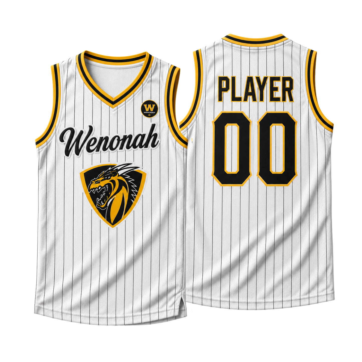 Wenonah Striped Basketball Jersey