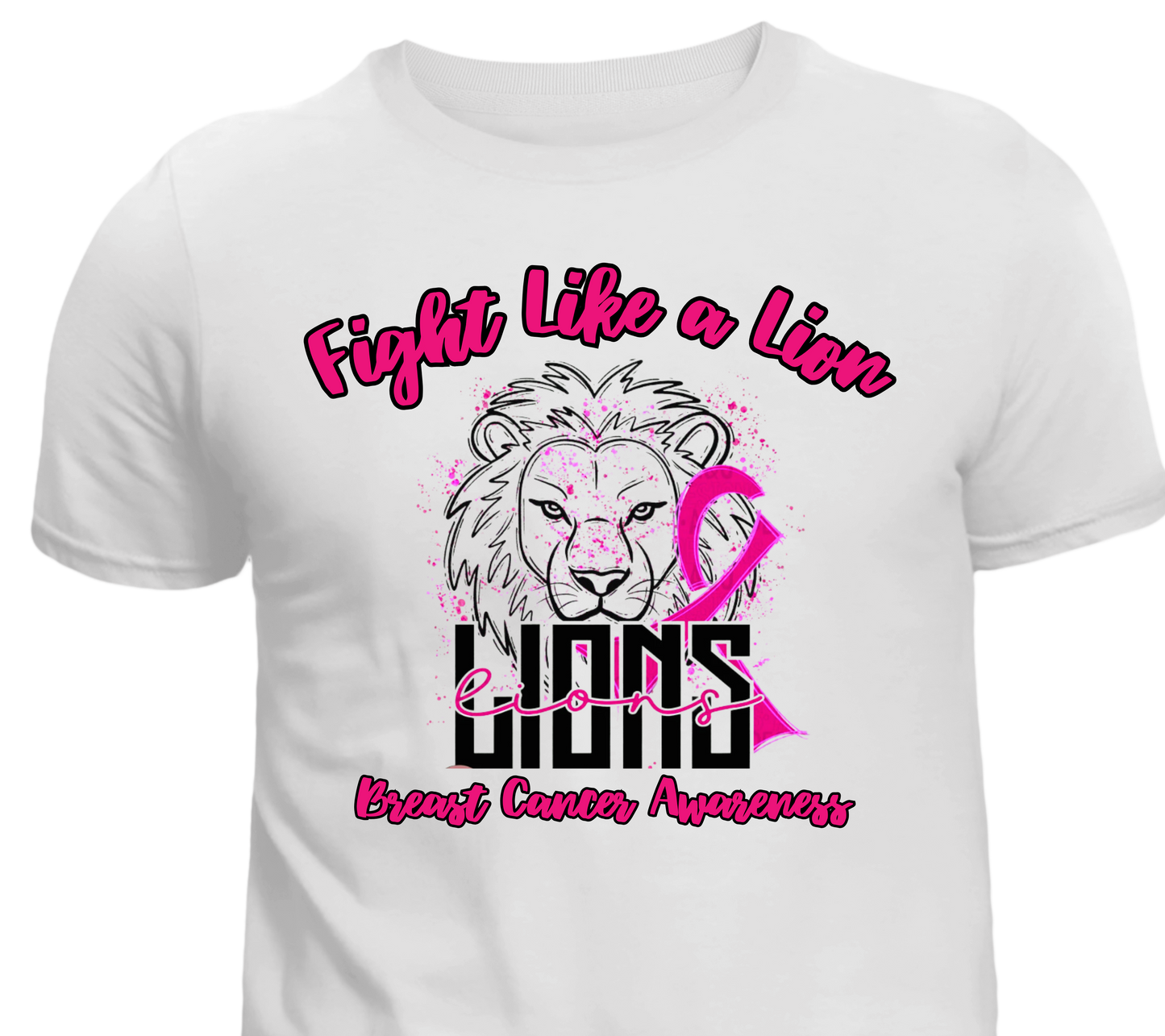 Breast Cancer "Fight Like a Lion Tshirt"