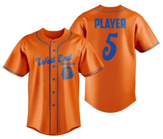 West End Baseball Jersey (Orange)